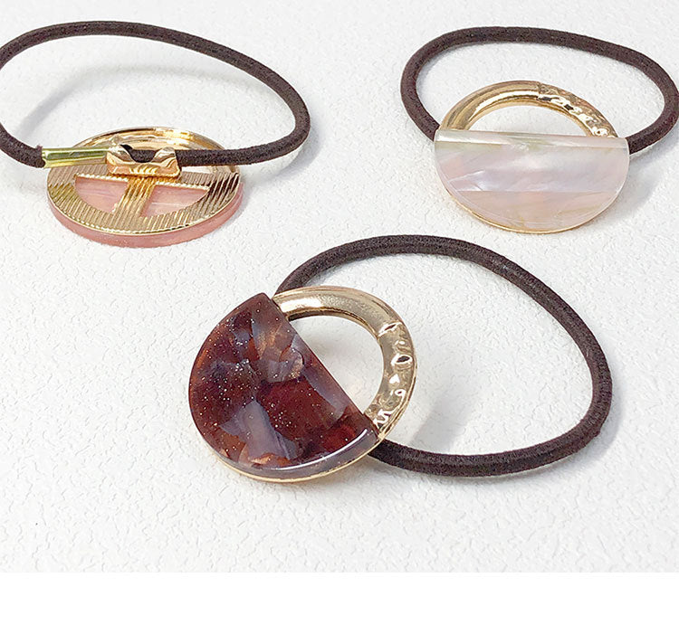 Women's Simple Style Geometric Alloy Resin Hair Tie