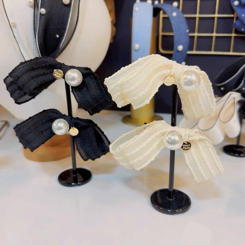 Women's Sweet Bow Knot Cloth Hair Clip