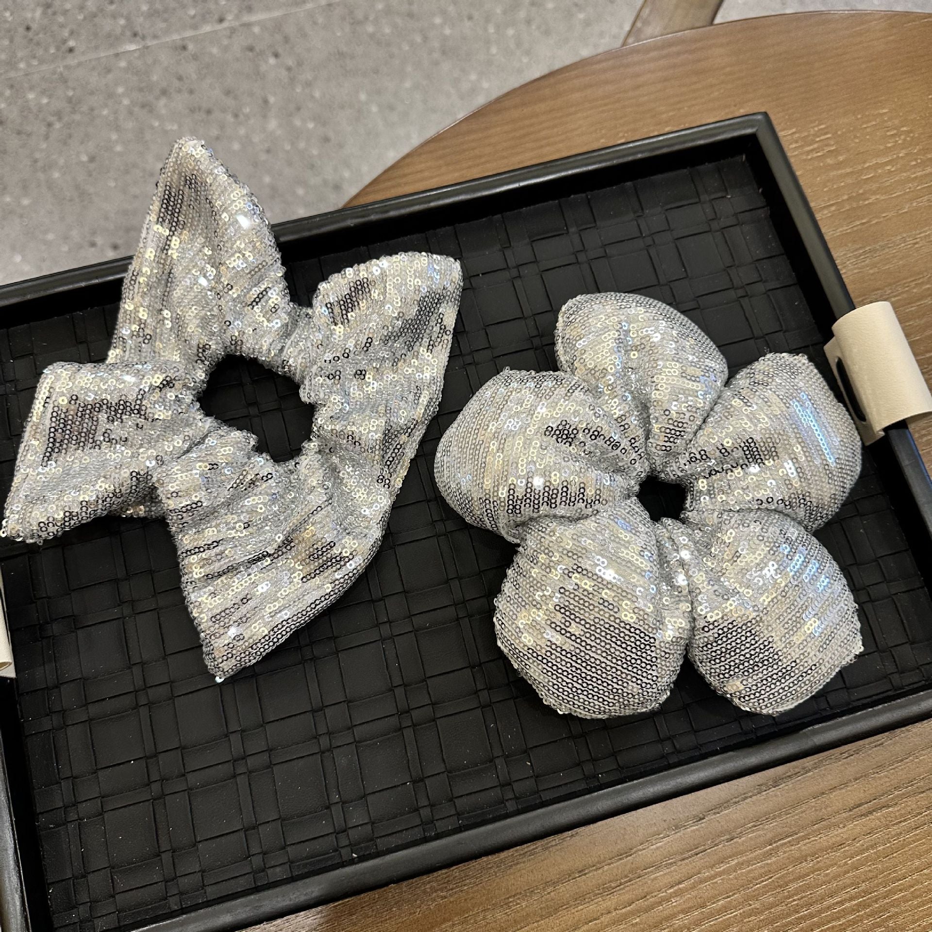 Women's Shiny Solid Color Sequins Hair Tie