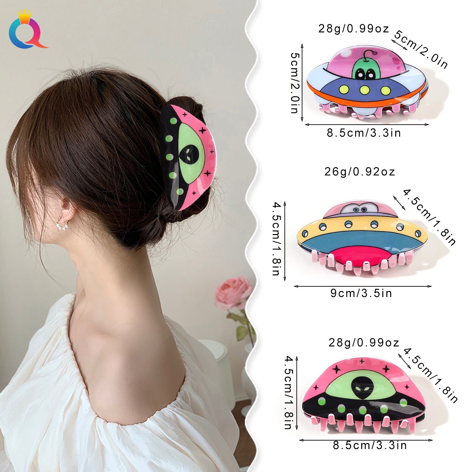 Women's Cute Cartoon Arylic Hair Claws