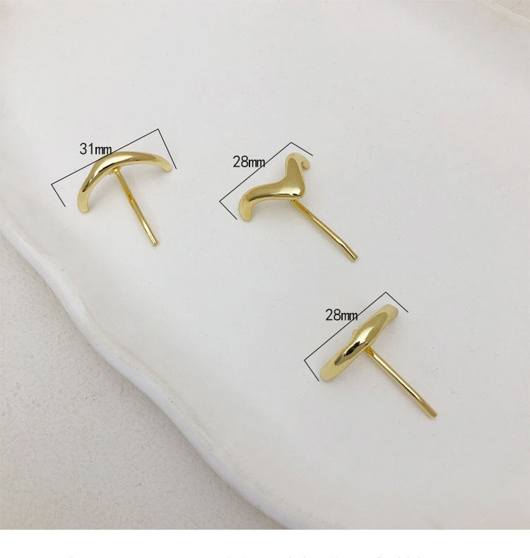 women's retro solid color alloy plating hair buckle