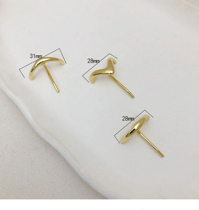 women's retro solid color alloy plating hair buckle