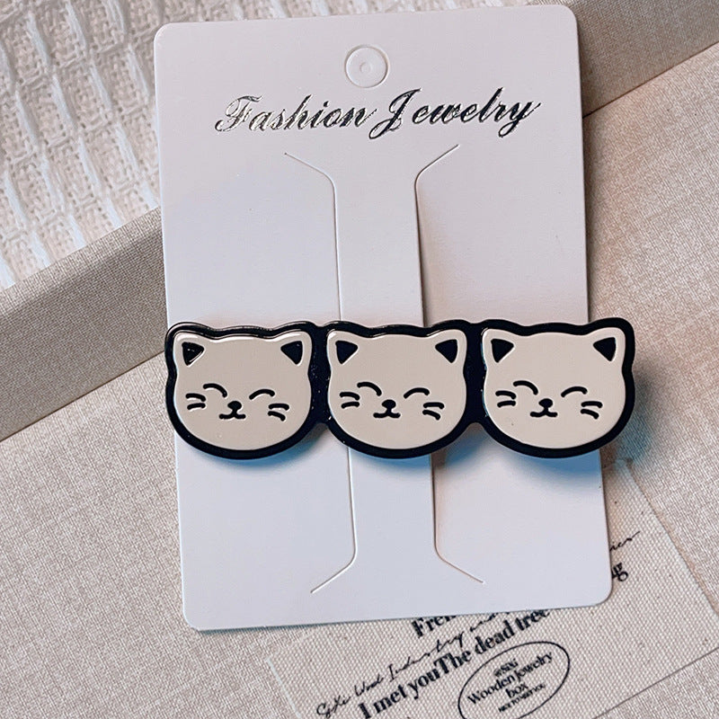 Women's Cartoon Style Cat Acetic acid sheets Hair Clip
