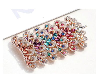 cute sweet color block zinc alloy plating inlay rhinestones crown