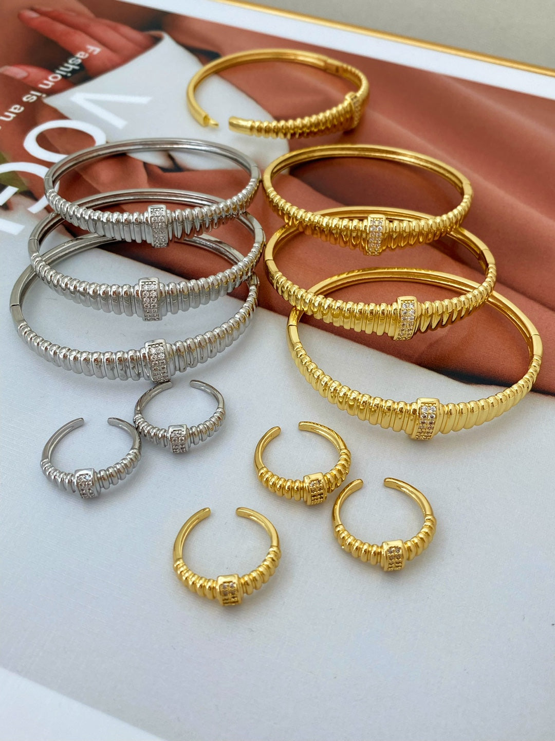 Jewelry Vintage Style Classic Style Geometric Copper Plating Rings Bracelets