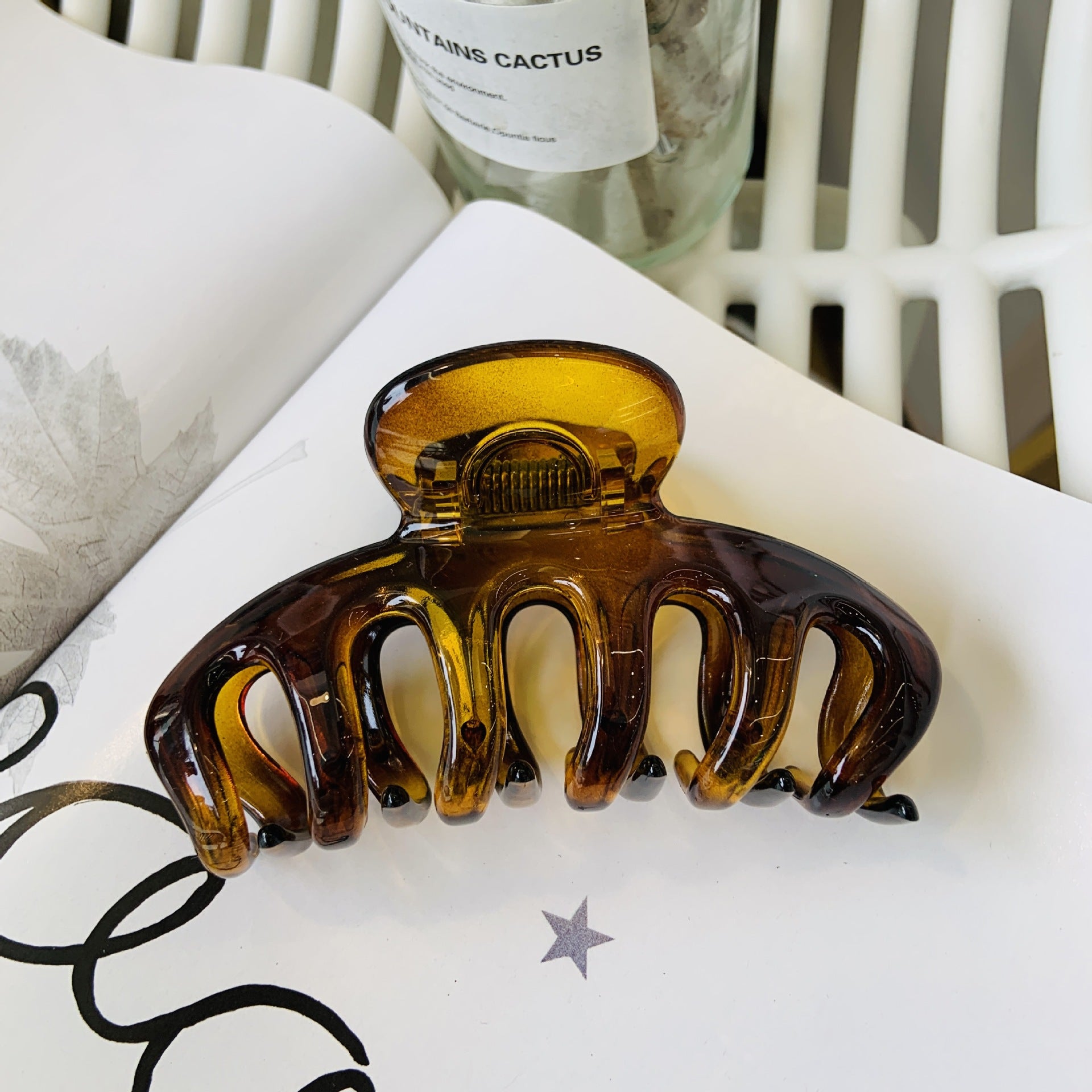 Women's Simple Style Color Block Acetic acid sheets Polishing Hair Claws