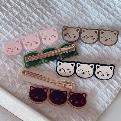 Women's Cartoon Style Cat Acetic acid sheets Hair Clip