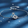 Copper Inlay Round Square Heart Shape Imitation Moissanite Bracelets
