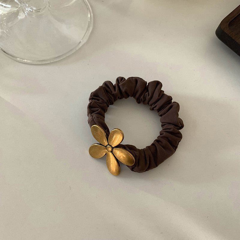 Women's Casual Simple Style Letter Flower Metal Hair Tie