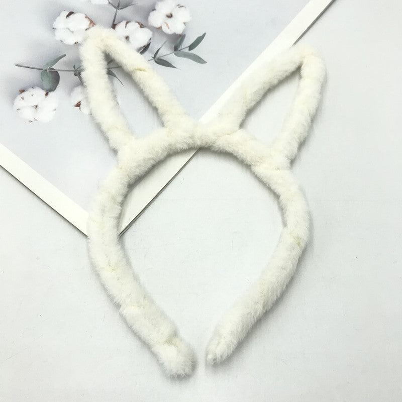 Women's Cute Simple Style Ear Plush Hair Band