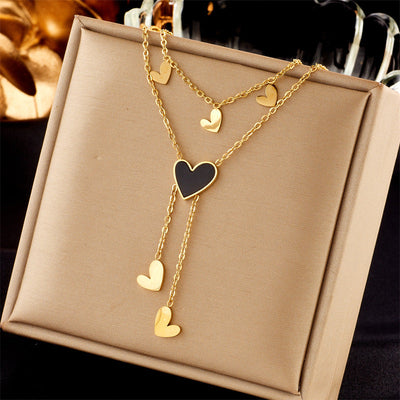 Jewelry Lady Star Heart Shape Butterfly Titanium Steel Irregular Plating Necklace