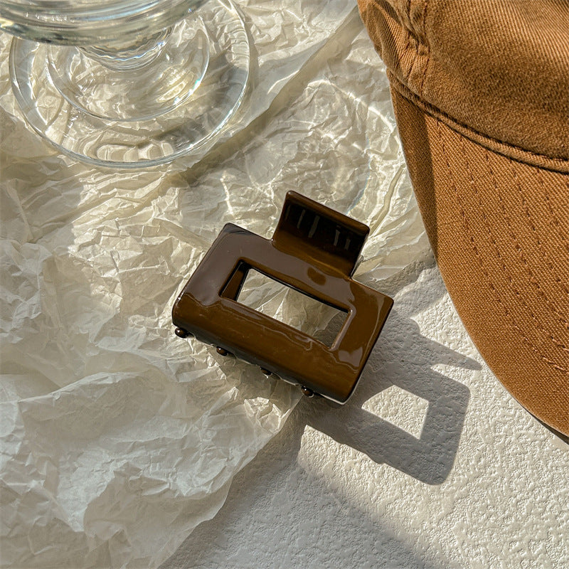 simple style square acetic acid sheets hair claws