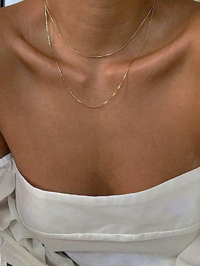 Jewelry Basic Classic Style Geometric Titanium Steel Plating Necklace