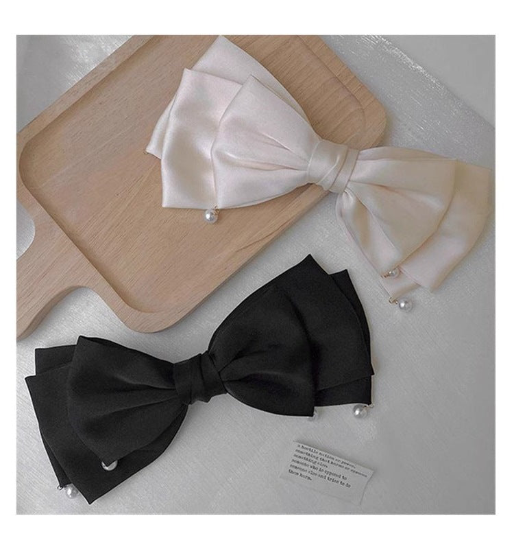 princess bow knot cloth patchwork hair clip