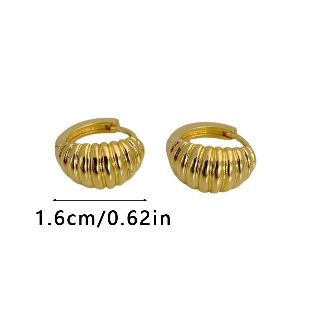 1 Pair Streetwear Geometric Plating Copper Earrings