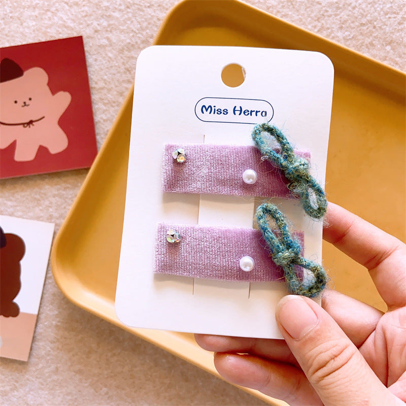 Kid'S Simple Style Classic Style Geometric Cloth Hair Clip