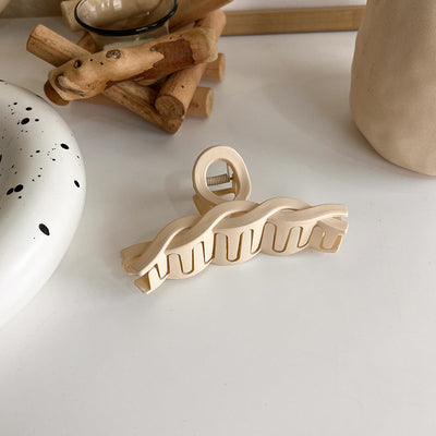 new milk tea coffee color clip elegant temperament hairpin simple hair accessories