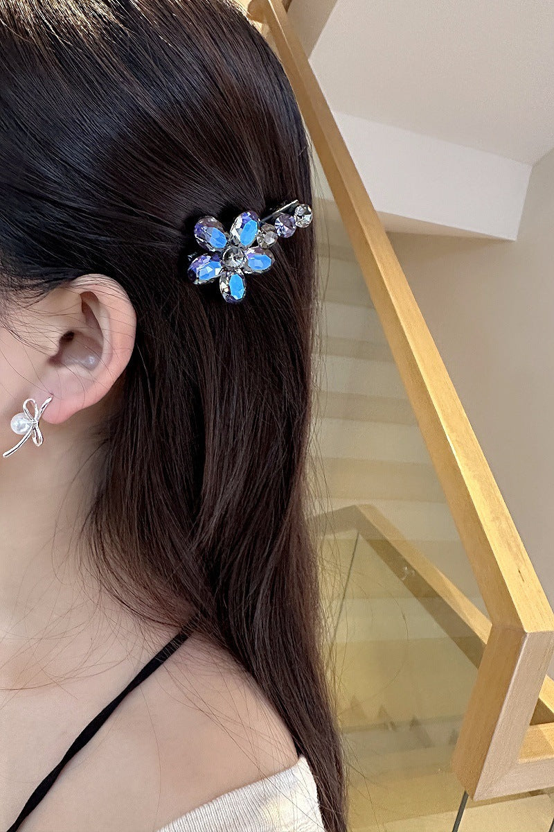 Women's Sweet Flower Rhinestone Hair Clip