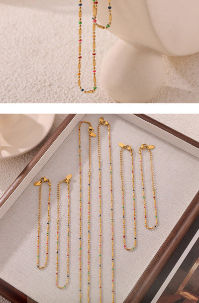 Jewelry Simple Style IG Style Geometric Titanium Steel Plating Jewelry Set