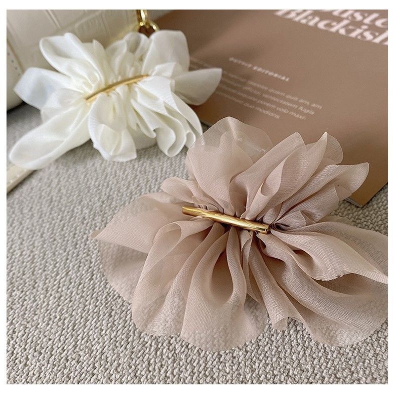 simple style geometric solid color cloth hair clip