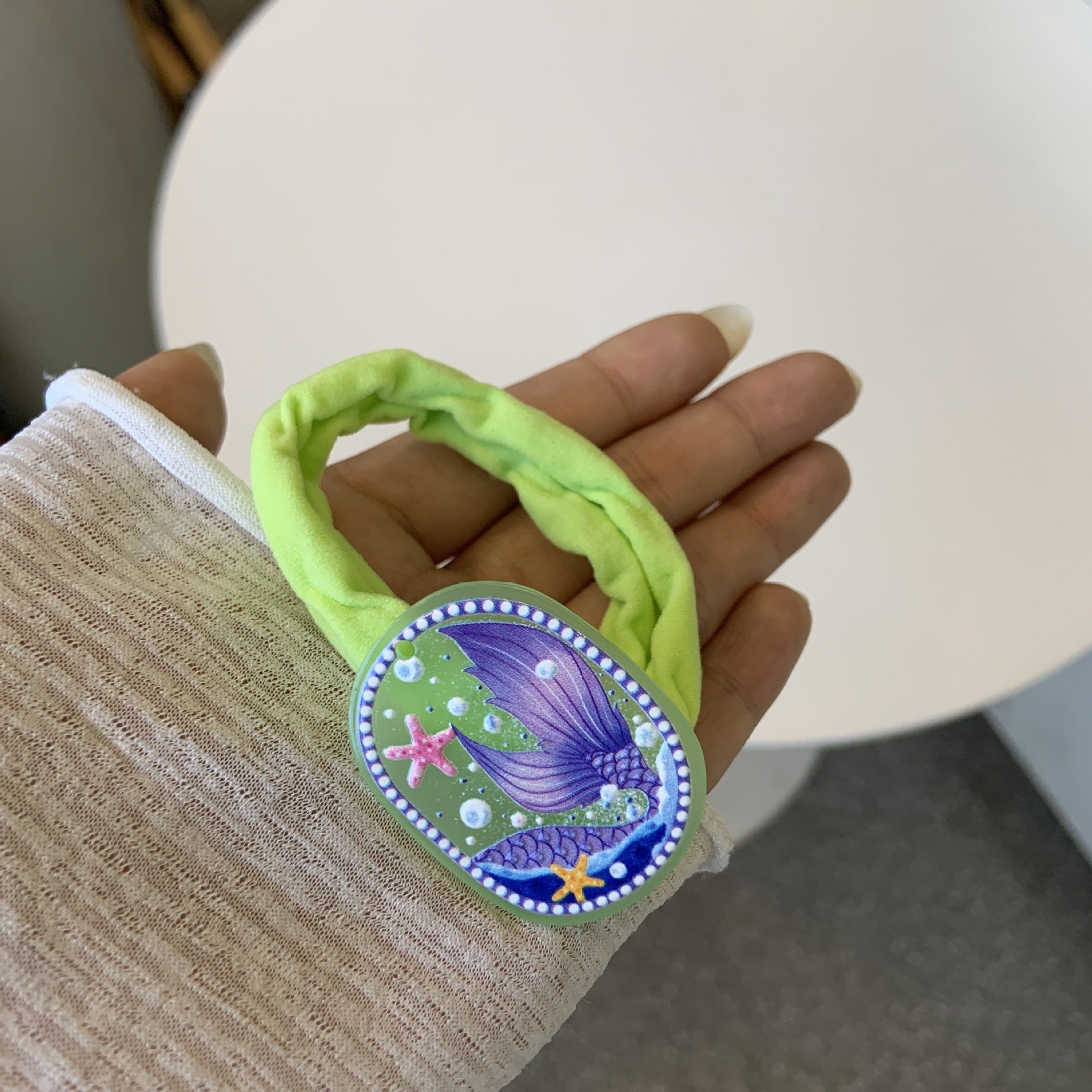 Women's Cartoon Style Flower Arylic Hair Tie