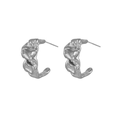 1 Pair Simple Style Solid Color Plating Titanium Steel Ear Studs