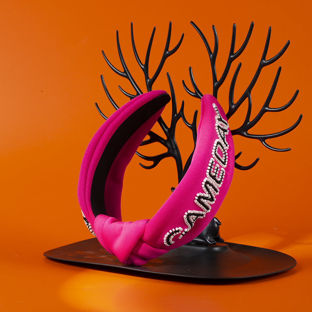 Women's Hip-Hop Retro Funny Letter Cloth Hair Band