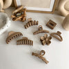 new milk tea coffee color clip elegant temperament hairpin simple hair accessories
