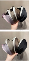 fashion color block satin hair band