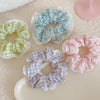 Women's IG Style Sweet Lattice Cloth Rib-Knit Lace Hair Tie