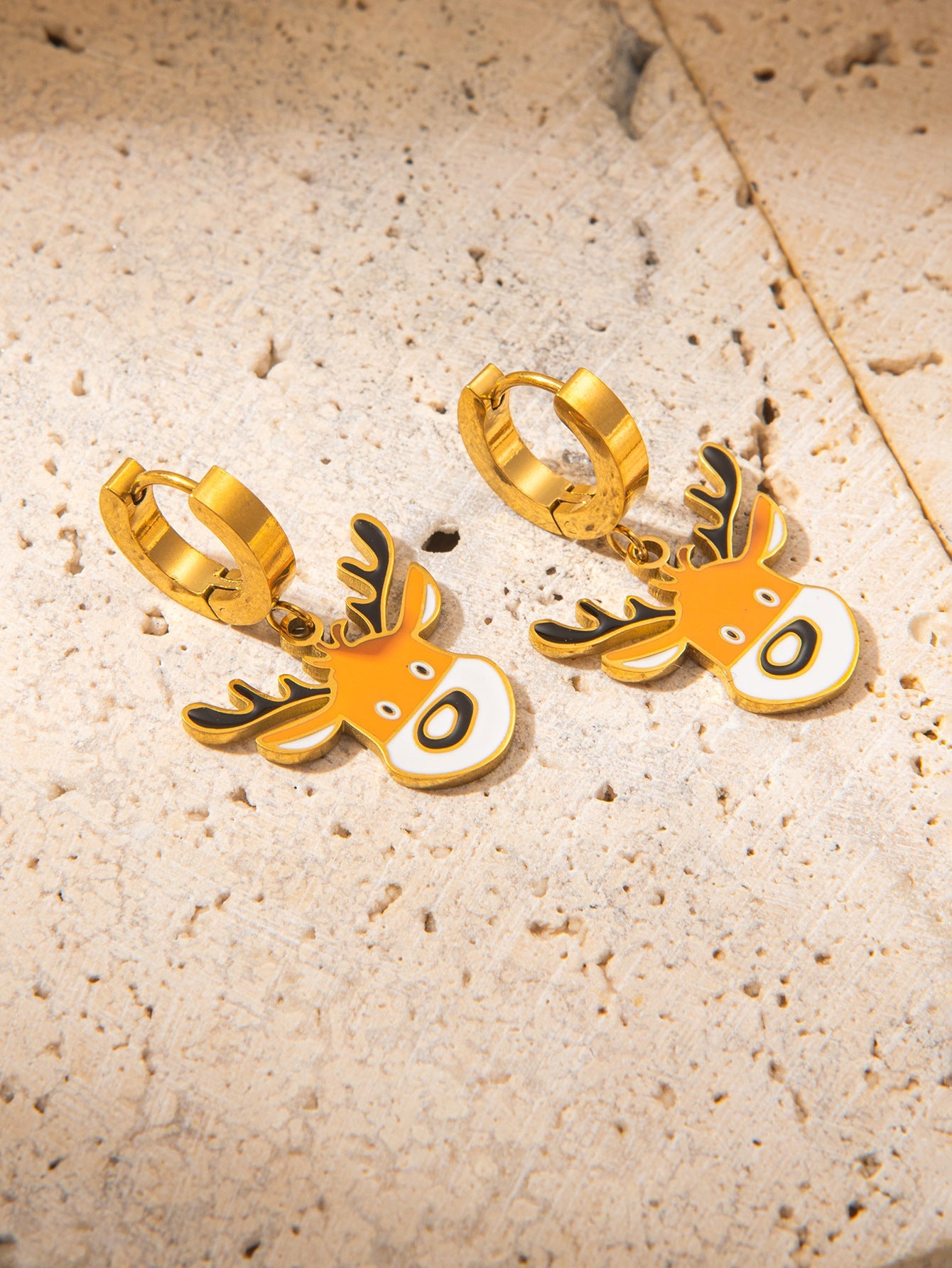 Jewelry Cute IG Style Christmas Hat Christmas Socks Elk Titanium Steel Gem Plating Inlay Bracelets Earrings Necklace