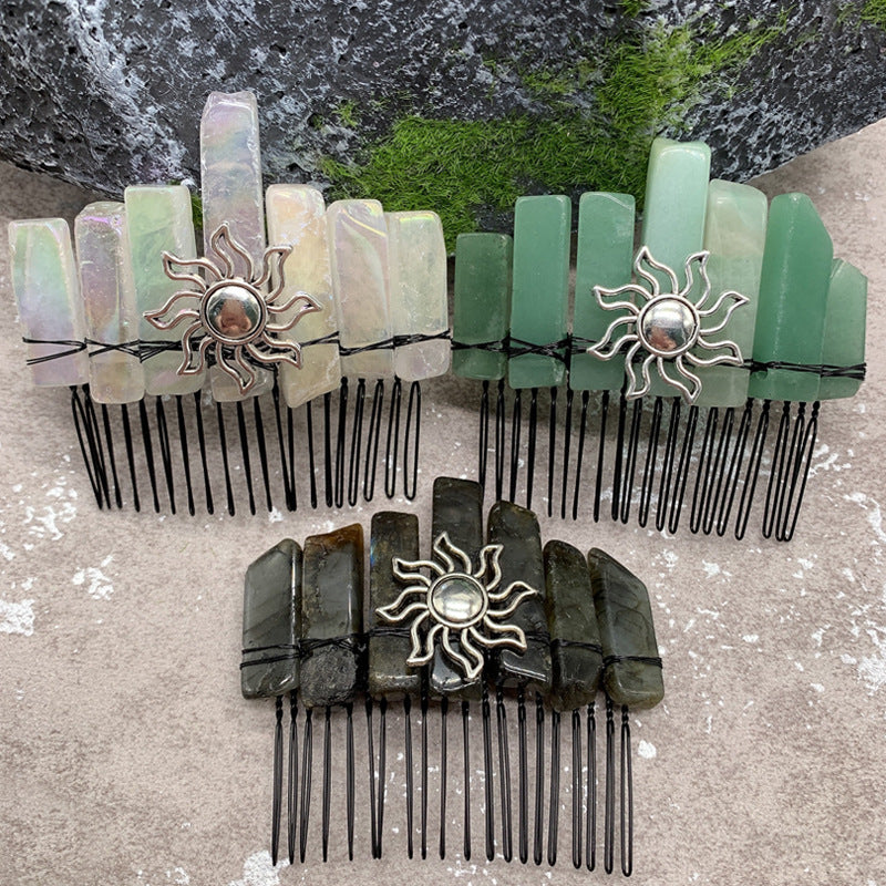 fashion sun crown crystal insert comb 1 piece