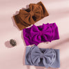 fashion children's solid color double-layer bowknot hairband