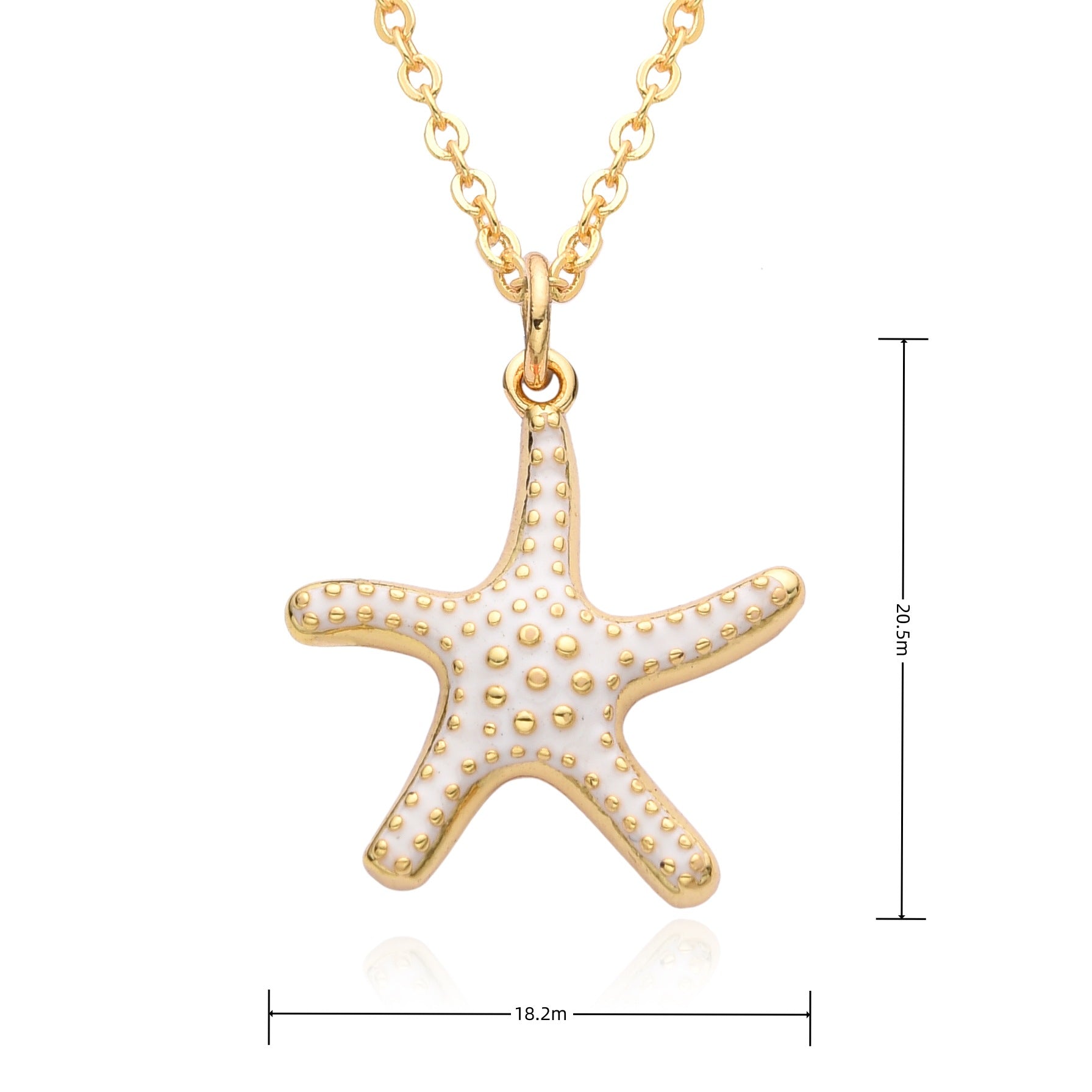 Copper Starfish Pendant Necklace