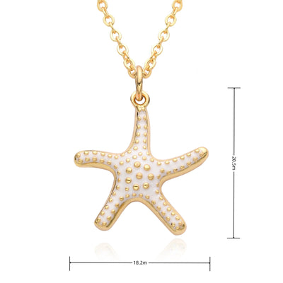 Copper Starfish Pendant Necklace