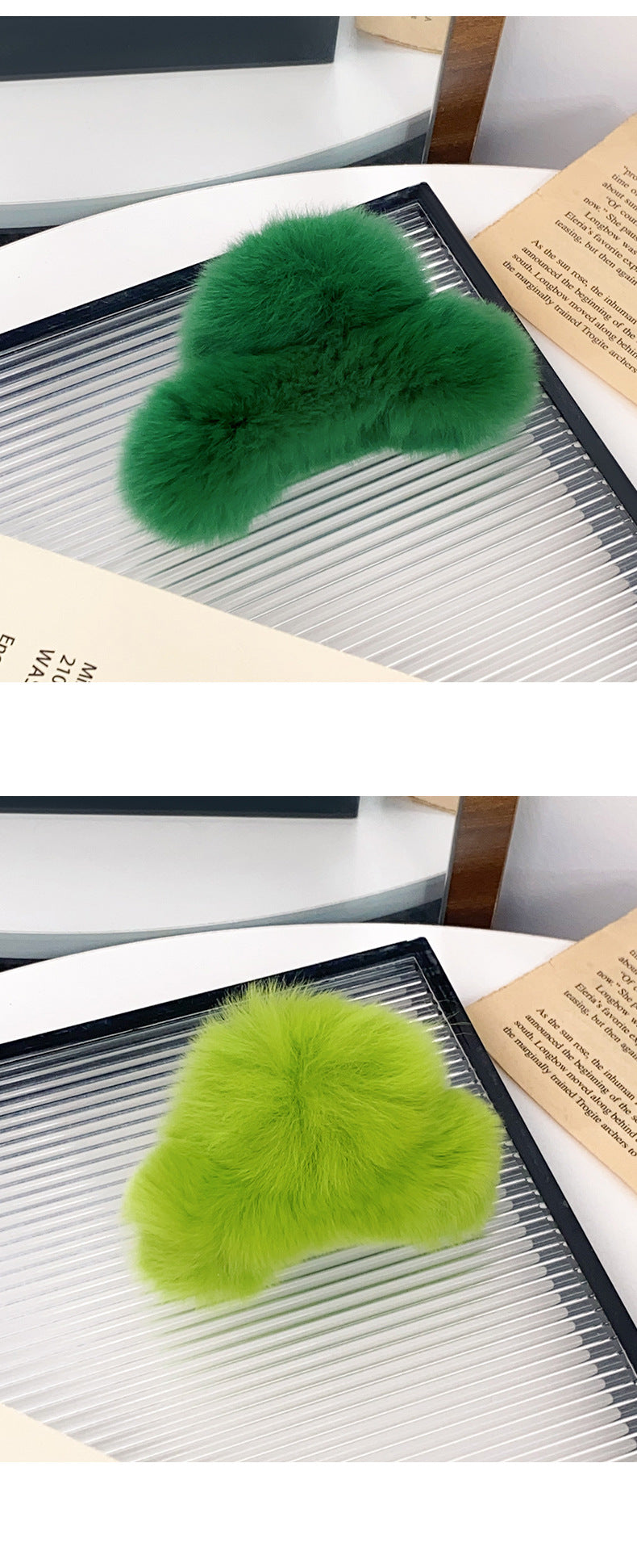 Women's Simple Style Solid Color rabbit fur Hair Claws