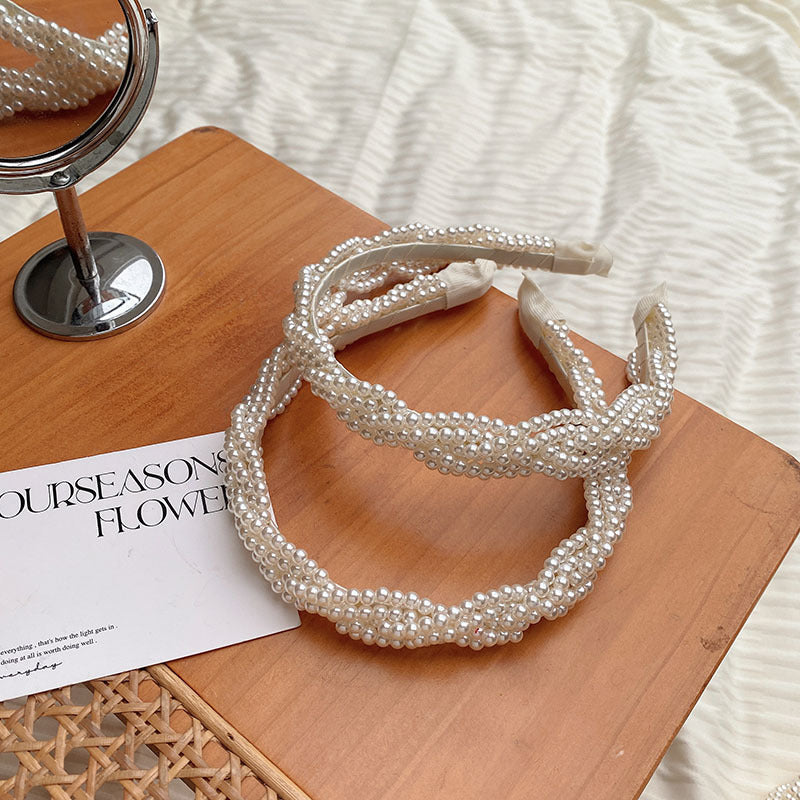 sweet twist imitation pearl hair band