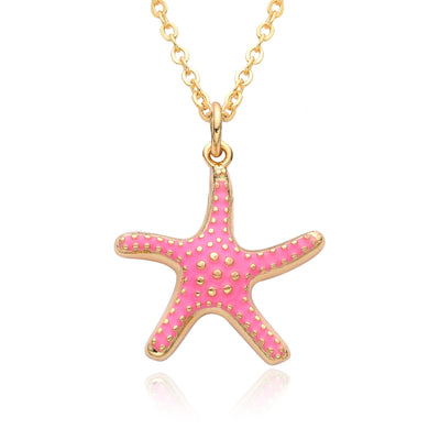 Copper Starfish Pendant Necklace