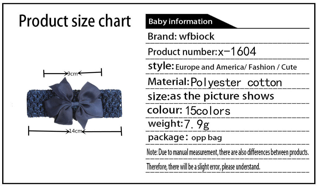 fashion bow knot polyester cotton hollow out hair band
