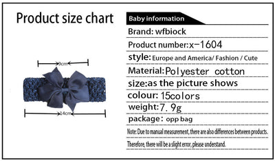 fashion bow knot polyester cotton hollow out hair band