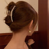 simple style geometric artificial pearl handmade hair claws 1 piece