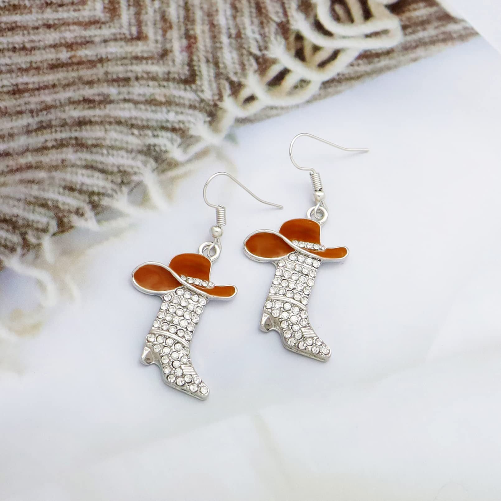 1 Pair Casual Simple Style Streetwear Boots Plating Copper Zircon Drop Earrings