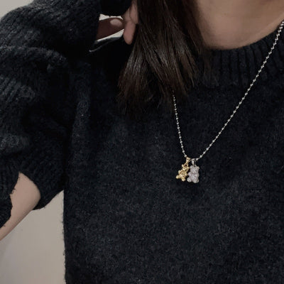 Jewelry Simple Style Classic Style Bear Titanium Steel Plating Pendant Necklace