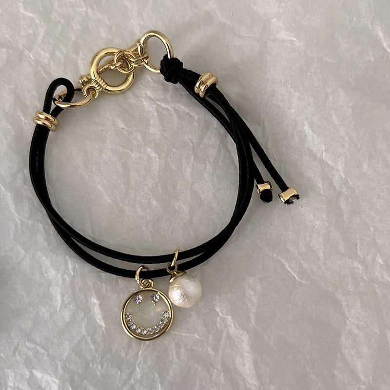 Women's Simple Style Heart Shape Smiley Face Alloy Hair Tie