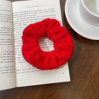 Women's Simple Style Solid Color Fleece Hair Tie