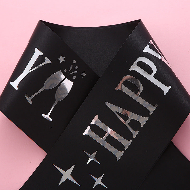 fashion letter metal inlay crown 2 piece set