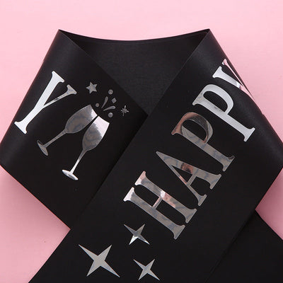 fashion letter metal inlay crown 2 piece set