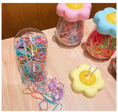 simple style colorful flower plastic polishing rubber band 1 piece