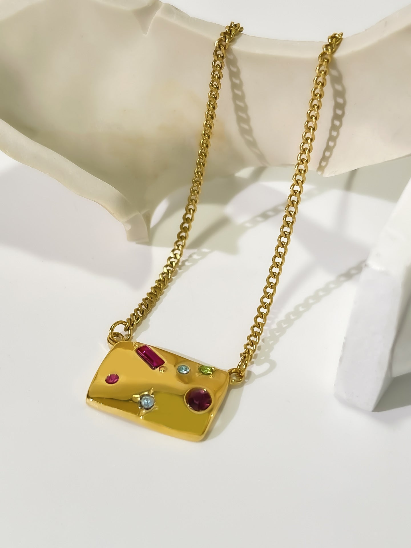 Jewelry Vintage Style Simple Style Geometric 304 Stainless Steel Plating Pendant Necklace