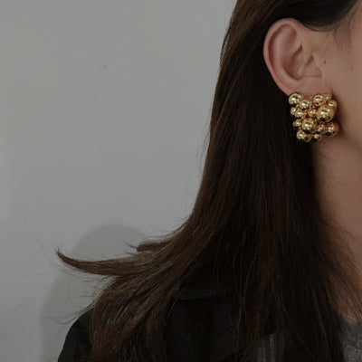 1 Pair Simple Style Classic Style Solid Color Plating Copper Ear Studs